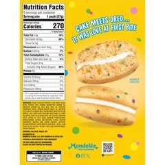OREO Cakesters Confetti Cake Soft Baked Snacks 5 Count