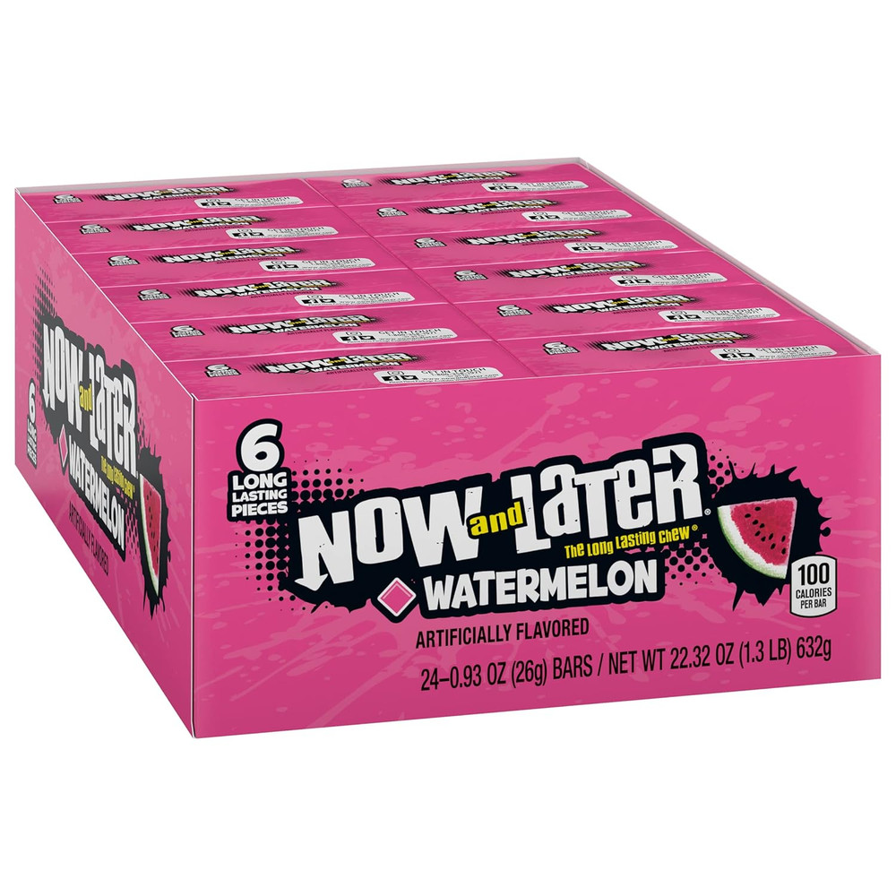 Candy, Watermelon Flavor, 0.93 Ounce Bars (Pack Of 24)
