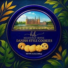 Elegant 12 Oz Danish Butter Cookies in Charming Metal Tin – Perfect Gift