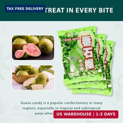 Hongyuan Guava Hard Candy, Asian Fruit Hard Candy, Sweet & Tangy Tropical Flavor
