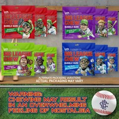 Big League Chew Bulk Variety Pack of 5 – 1 Count (Pack 5), Multi-colored