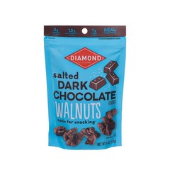4 oz Diamond of California Dark Chocolate Walnuts – Deliciously Nutritious Snack