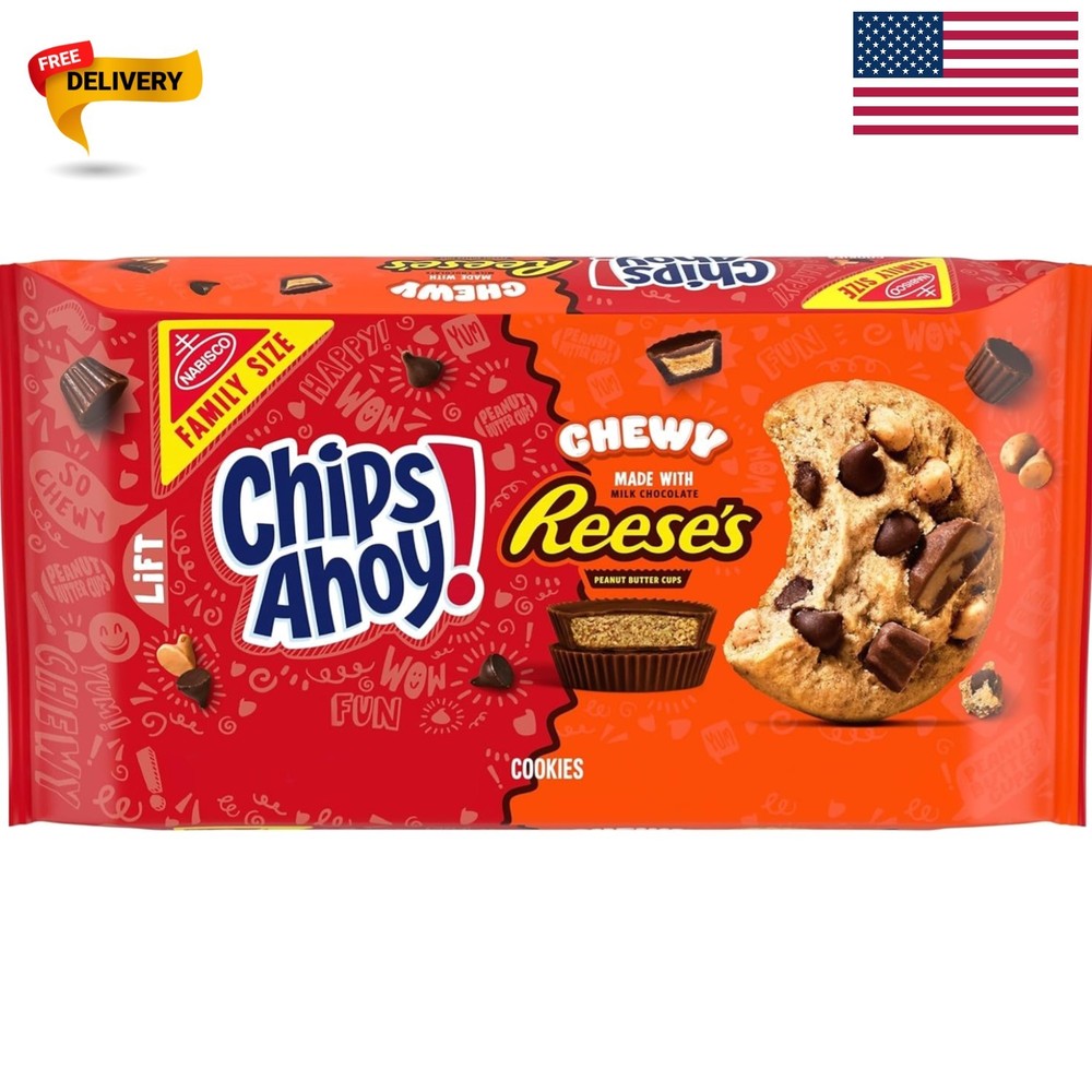 14.25 oz Family Size Chewy Cookies with Peanut Butter Cups – Perfect for Sharing