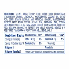 Mentos 15ct Chewy Mint Candy Natural Mixed Fruit Flavor 1.32 Ounce Rolls
