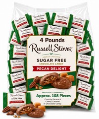 Russell Stover Sugar-Free Pecan Delight Chewy Caramel Chocolate Candy (4 Pounds)