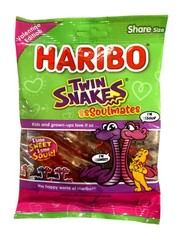 4oz Bag HARIBO Twin Snakes ssSOULMATES Sweet & Sour Fruit Flav. Valentine Candy