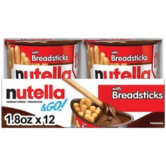 & GO! Bulk 12 Pack, Hazelnut and Cocoa Spread with Breadsticks, Snack Cups, 1…