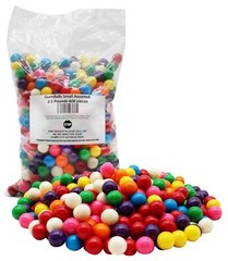 Small Assorted 2.5 Pounds 608 pieces, Mini Rainbow Bubble Gum For Candy Jars and