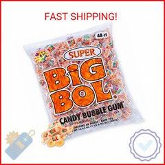 ALBERT’S Candy Super BIG BOL Candy Bubble Gum, 10g Per Piece, 48 count (1-Pack)