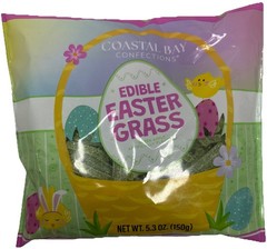5.3oz Bag COASTAL BAY CONFECTIONS Edible Easter Grass—Green Apple—NEW—24HR SHIP—