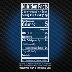 – Peppermint Gum Sugar-Free, 35-Stick Pack, 6 Packs, Peppermint Cobalt