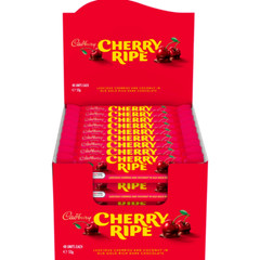 Cherry Ripe Chocolate Candy Bar 48 x 44g Milk Chocolate Cherry and Coconut Sweet