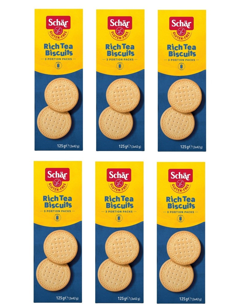 Schar Gluten Free Rich Tea Biscuits 125g PACK OF 6