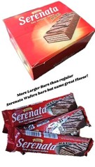 SERENATA MAXI VANILLA & CHOCOLATE EURO WAFER GREEK CHOCOLATE 15 LARGE BARS-1.76