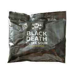 Mr Simms Black Death Ultra Sour Lemon Hard Candy Viral Challenge 4.7 oz