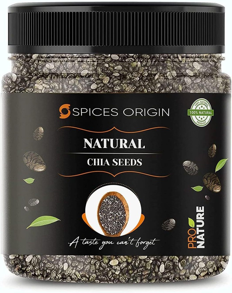 Spices Origin Premium Chia Seeds 250g – Premium Raw Chia Seeds With Omega 3