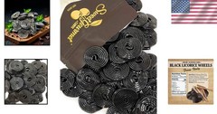 GMO-Free Italian Black Licorice Wheels – 1 lb Bulk Candy, No Artificial Flavors