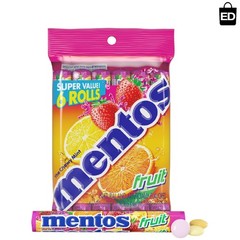 Mixed Fruit Chewy Mints – Perfect for Parties, 6 Rolls of 14 Delicious Pieces