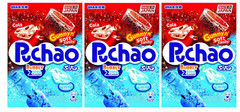 UHA Mikakuto Japan Puchao Chewy Candy: Ramune & Cola 3.53oz – Pack of Three (3)