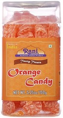 Rani Orange Candy 5.25oz (150g) Easy Open Top, Resealable Container