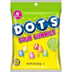 8x Dots Sour Gummy Candy Assorted Bulk Snack Treats New Sealed Fresh 8oz