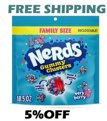 NERDS Gummy clusters – Caramel & very Berry, Crunchy & Chewy, 18.5 oz Bag…
