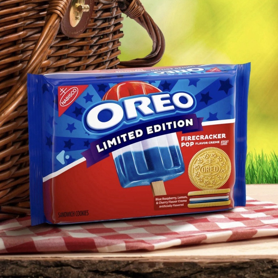 2x Oreo Limited Edition Firecracker Pop Creme Sandwich Cookies Packet 11.46oz