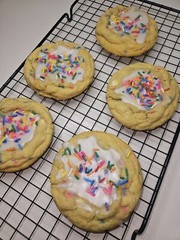 Handmade Birthday Cake Cookies, Giant Cookies, Soft Baked Cookies