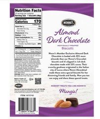 Almond Dark Chocolate Biscotti: 25 Count, 2lb,1.25 oz (943 g)