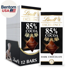 EXCELLENCE 85% Cocoa Dark Chocolate Bar, Christmas Candy, 3.5 Oz. (12 Pack)