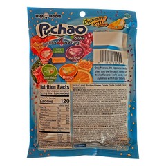 UHA Mikakuto Japan Puchao Chewy Candy 4 Flavor Fruit Mix 3.52oz Pack of One (1)