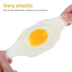 4Pcs Poached Egg Fried Egg Artificial Cooked Egg Lifelike Cooked Egg Model