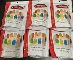 6 Bags Albanese Worlds Best 12 Flavor Gummi Bears 9oz Bags 3.3LBS