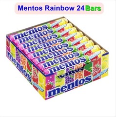 Mentos Candy Rainbow 7 Fruit Flavors 37 G 24 Bars 1 Pack Free Shipping