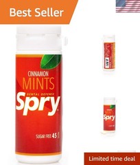 Sugar Free Xylitol Cinnamon Mints: Breath Freshener for Healthy Smiles, 45 Count