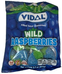 Gummy & Chewy Candy—Wild Raspberry—Vidal—NEW—1 Pack 3.5 Oz—SHIPS IN 24 HOURS—