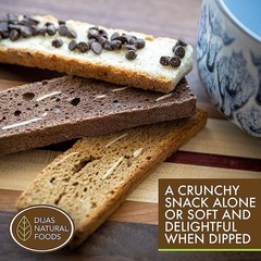 DIJAS Natural Foods, Individually Wrapped Fat Free Biscotti Cookies, All Natu…