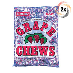 2x Bags Alberts Grape Fruit Chews Assorted Flavors | 240 Candies Per Bag