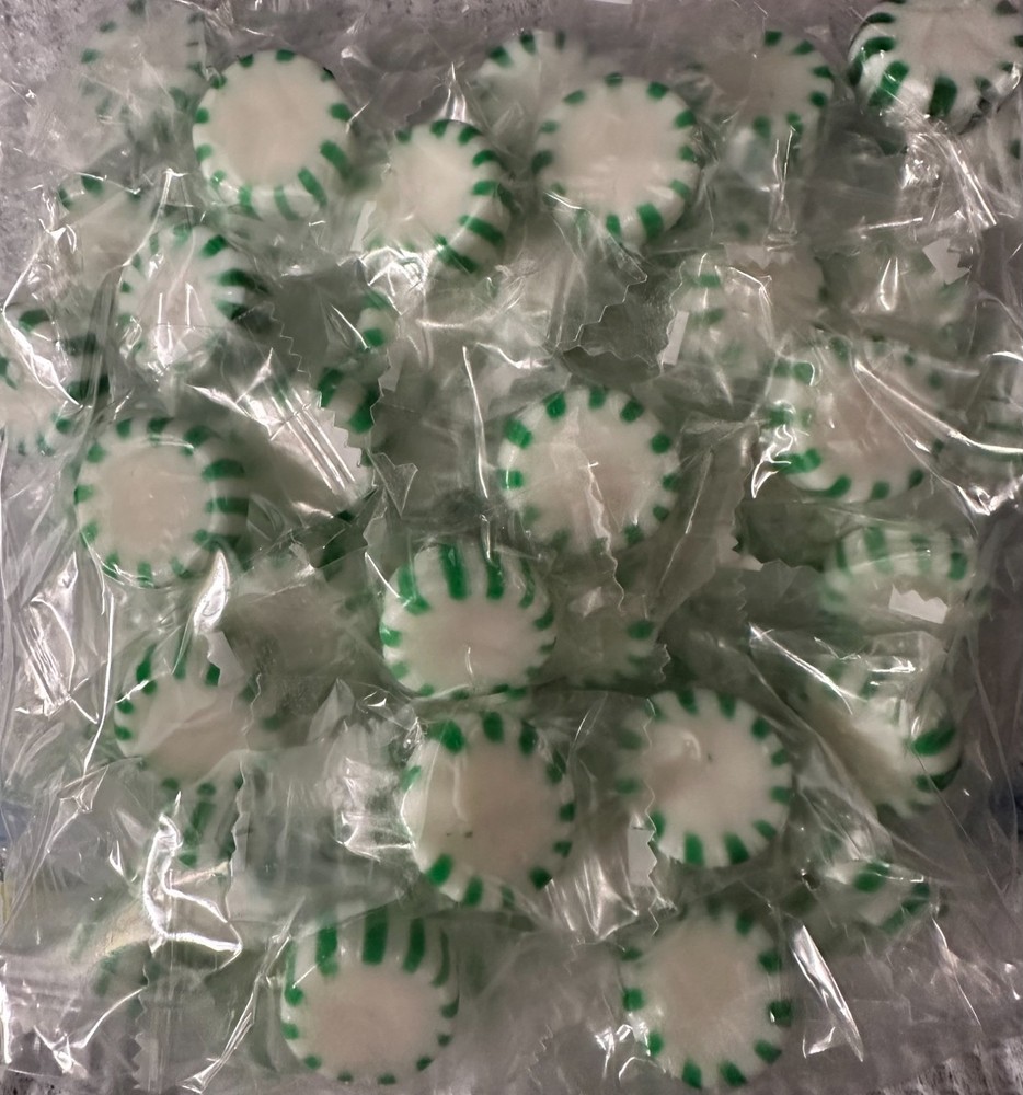 Individually Wrapped Spearmint Disc Hard Candy – 11.4 oz. bag Bulk Delight Bag