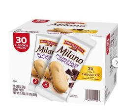 Milano Cookies Double Dark Chocolate, 30 packs x 0.98 Ounce, 29.4 oz total
