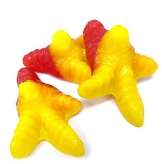 Chicken Gummi Feet Candy, Delicious Peach Fruit Flavors Gummies (2 Pounds)