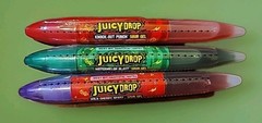 Juicy Drop Sour Gel Pens Candy .5oz Each, Watermelon, Cherry, Punch Flavor, 3ct