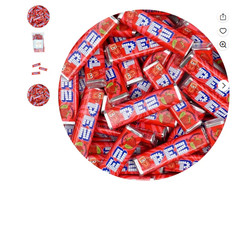 Pez Candy Refills, Strawberry Flavor, 1 Pound Bulk Bag (Approx. 40 Pieces), Cand