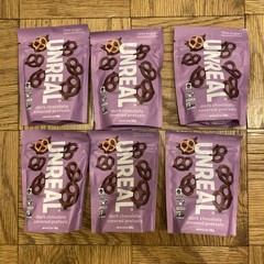 UNREAL, Dark Chocolate Covered Pretzels, 6 – 3.5 oz bags, Expired in Jan., 2026