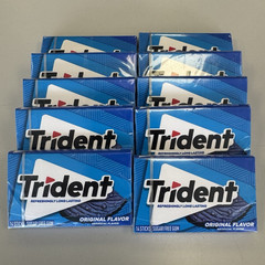 Trident Sugar Free Gum Original Flavor Stick/Tab, 14 Sticks per Pack (12)
