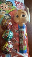 3X Lot Of Flix Pop Ups 3Pcs Cocomelon Candy Chupa Chups Lollipop Dispenser NEW