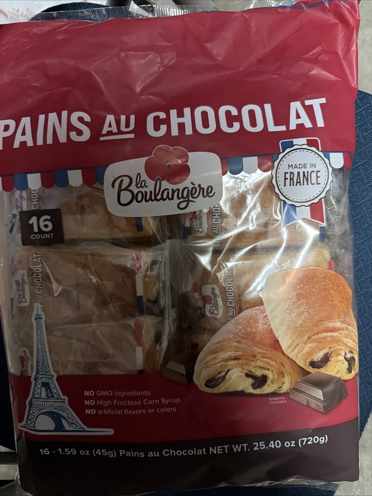 La Boulangere Pains Au Chocolat, Chocolate Croissants, Individually Wrapped, Non
