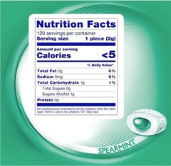 Pure Fresh Spearmint Sugar-Free Gum with Xylitol – 120 Count Resealable Bag