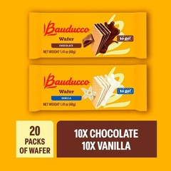 Bauducco Chocolate & Vanilla Wafer Cookies – Convenient Single Serve Wafer Co…