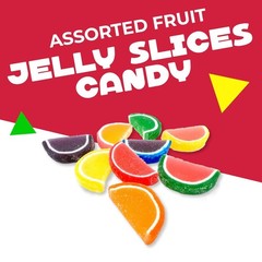 Fruit Slices Jelly Candy | 2.5 Pound (Pack of 1), Orange,Blue,Lime